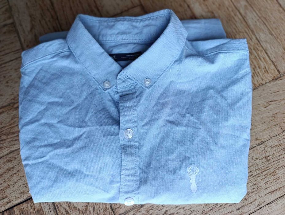 Next koszula Boys Shirt Blue Logo Cotton Oxford