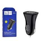 Denmen Ładowarka samochodowa 2XUSB 3.1A 15W Quick Charge QC3.0 Czarny