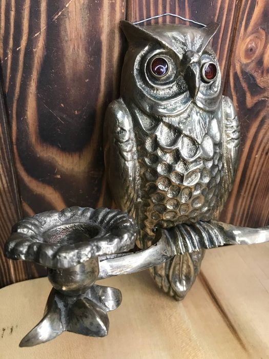 Подсвечники "Козак с люлькой" " Сова" бронза