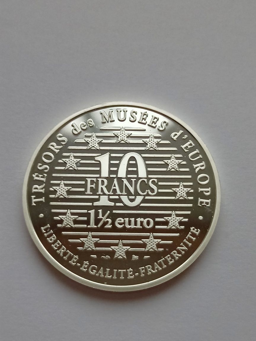 Франция 10 франков 1996 год, Гана, США.серебро,ПРУФ. Редкая.
