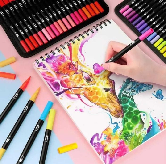 Набори АКВАРЕЛЬНІ маркери велика палітра кольорів!