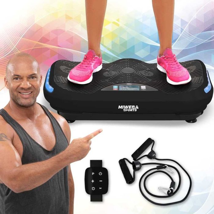Platforma wibracyjna masażer 3D 4D 1100 watt CZARNA Bluetooth