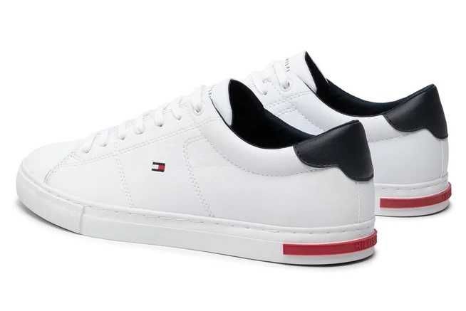 Tommy Hilfiger Sneakersy DETAIL VULC męskie skórzane białe roz. 43