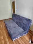 Sofa rozkładana, IKEA BEDDINGE 140x200x12 + pokrowiec welurowy