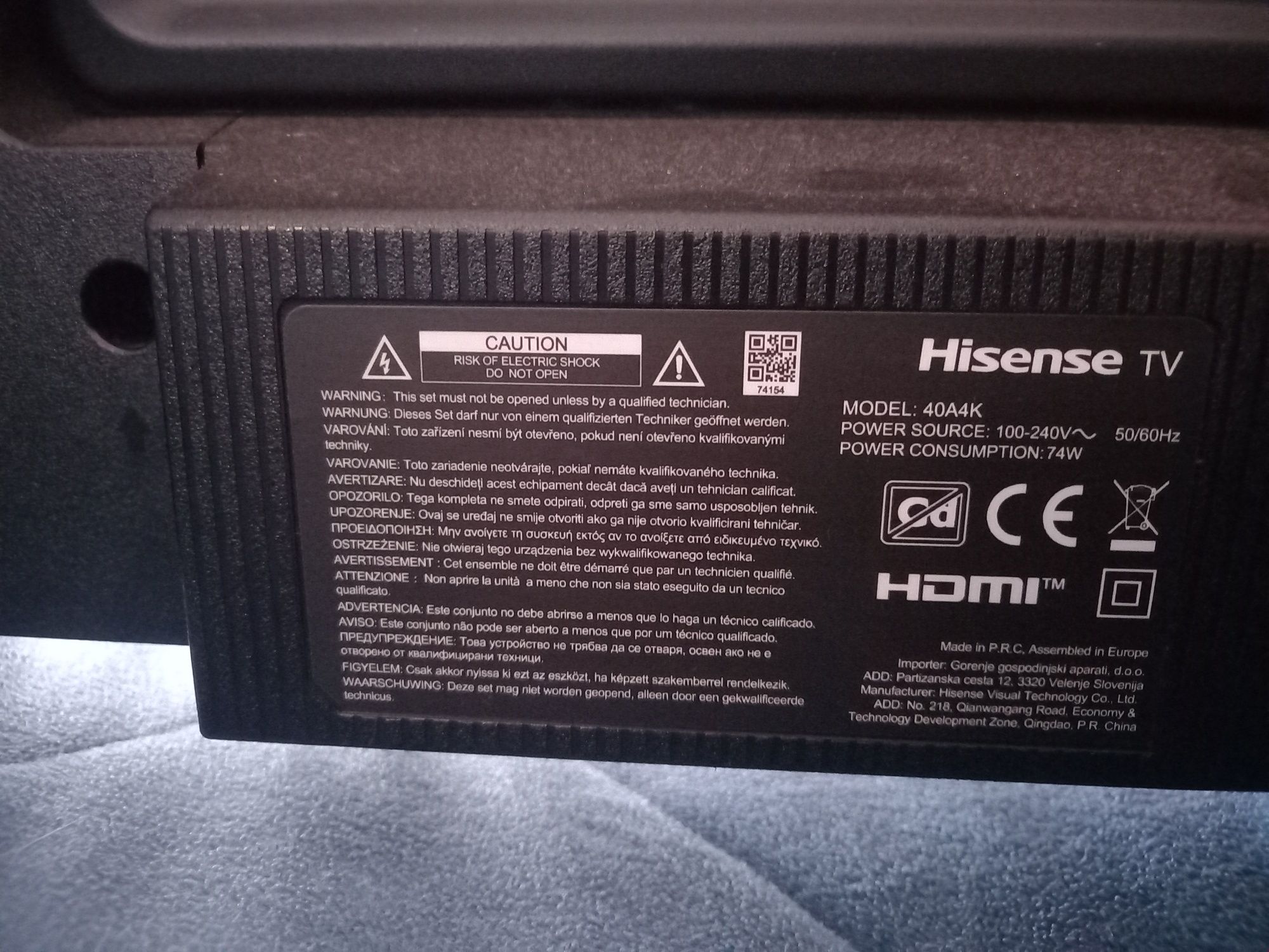 Hisense 40a4k para pecas ou recuperar