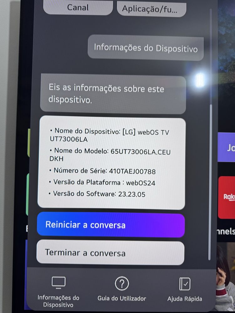 LG UHD UT73 4K Smart TV de 65