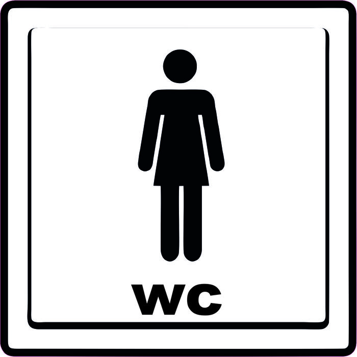 Naklejka Nalepka Informacyjna Oznaczenie Wc Toalety 10X10 Cm