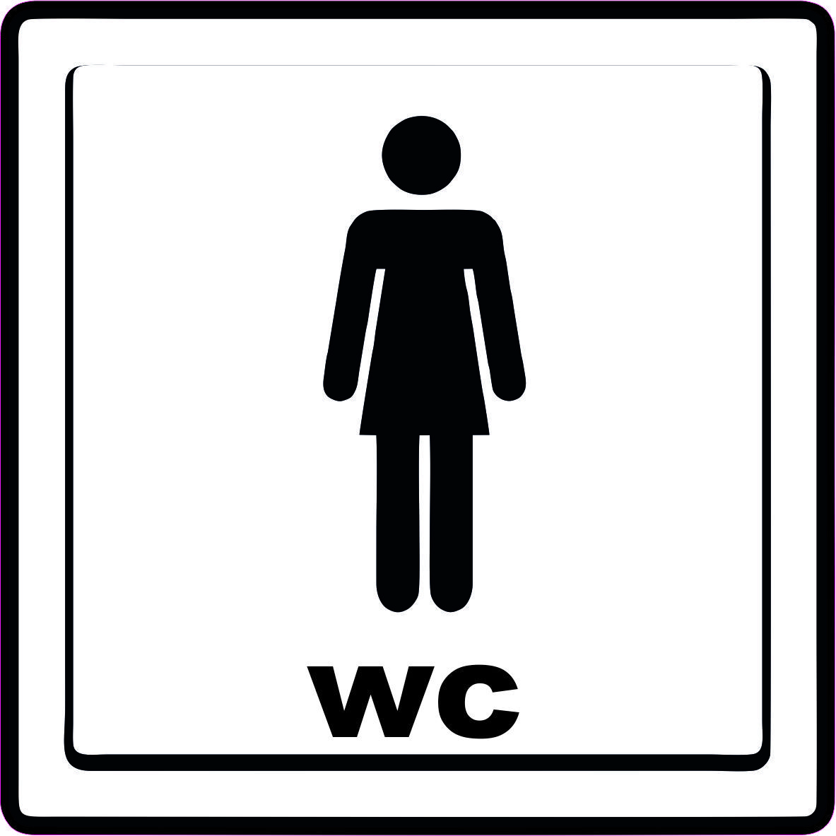 Naklejka Nalepka Informacyjna Oznaczenie Wc Toalety 10X10 Cm