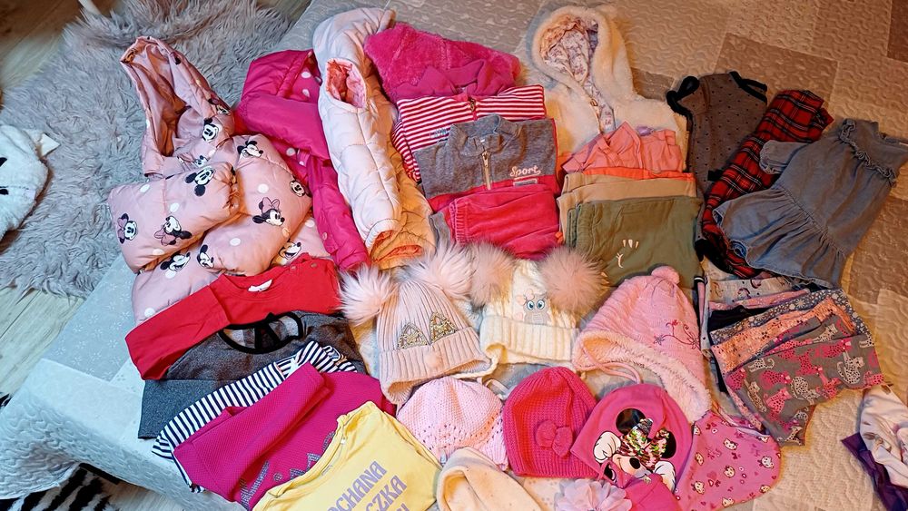 Mix ciuszków cieplejszych dla dziewczynki r.86