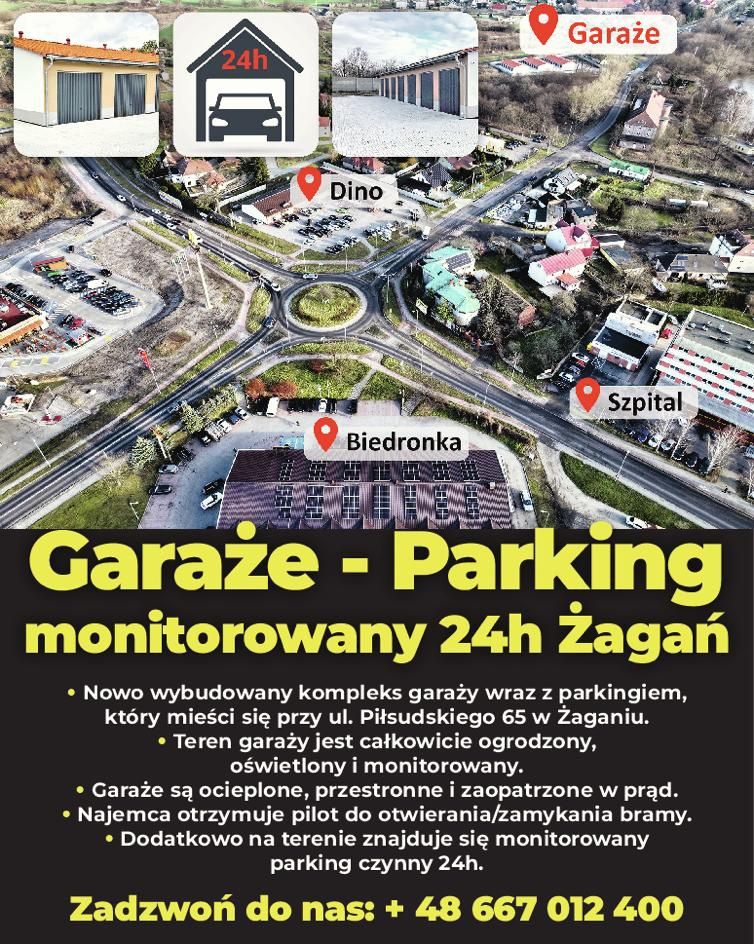 Garaże - Parking monitorowany 24h