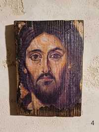 Wizerunek Jezusa wykonany na wzór starej ikony (handmade)