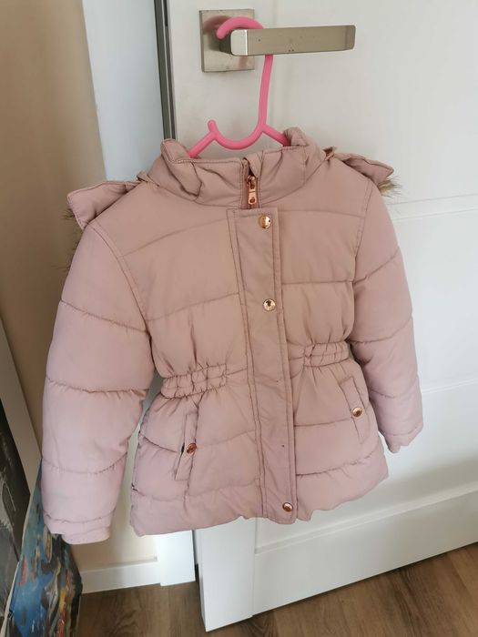 Kurtka zimowa dziewczęca KappAhl, rozm. 98 – pudrowy róż