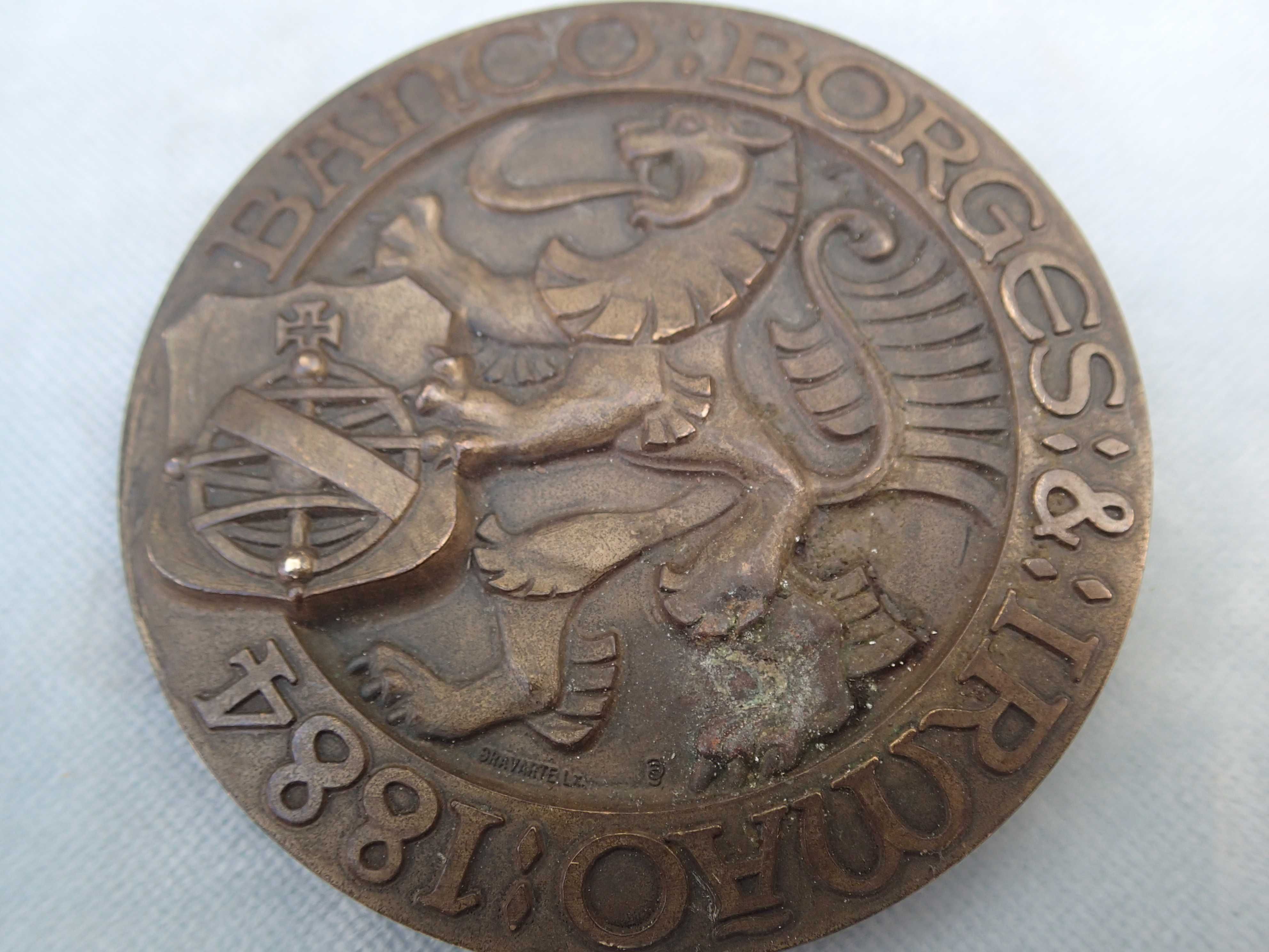 Medalha em bronze Banco Borges & Irmão