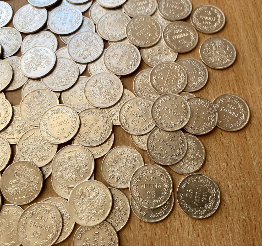 Монети фінляндія 25 пенні срібло царизм