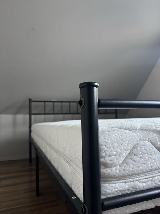 Łóżko metalowe czarne 160x200