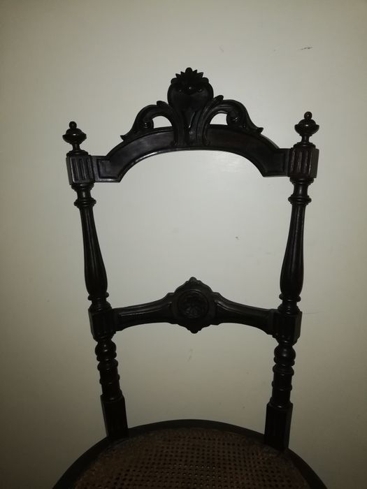 SEIS Cadeiras pau santo e palhinha