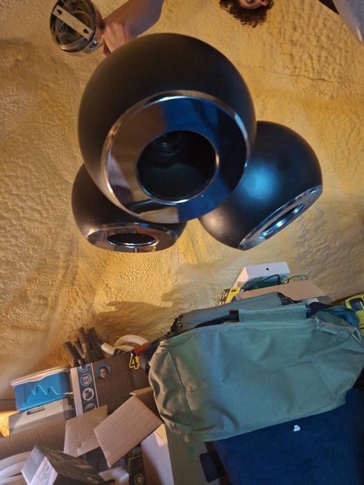 Lampa sufitowa 3 kule czarne