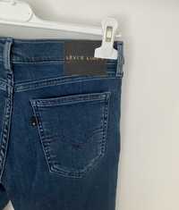 Levi's Line 8 granatowe jeansy rurki slim 27