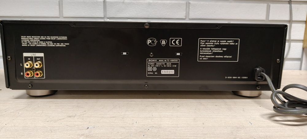 Magnetofon deck SONY TC-KB920S QS. Po serwisie