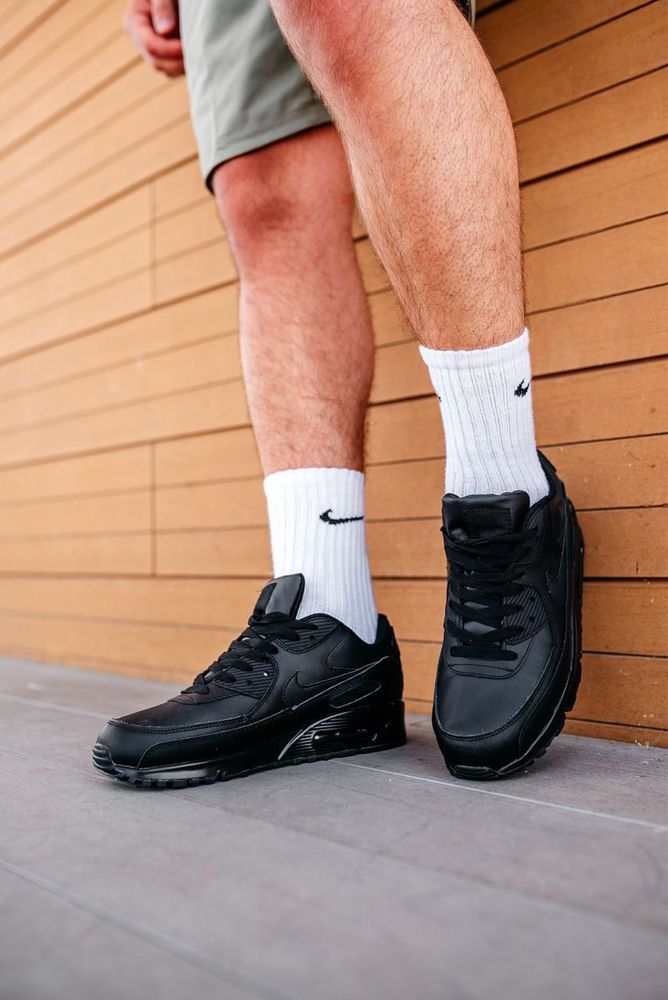 Кросівки Чоловічі Nike Air Max 90 "Black" Топ Premium Без передоплати