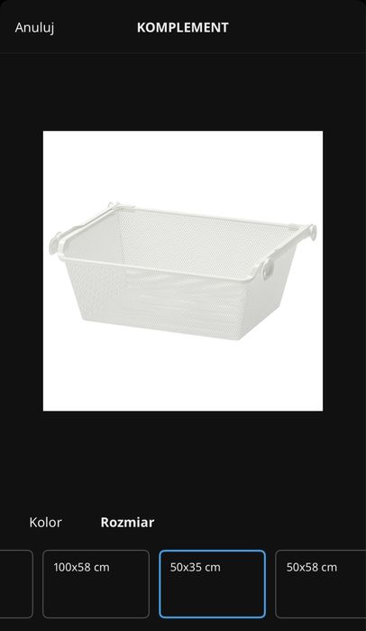 Kosz Komplement Pax 50x35