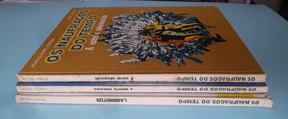 "Os Náufragos do Tempo" - Forest & Gillon - 3 volumes, em bom estado