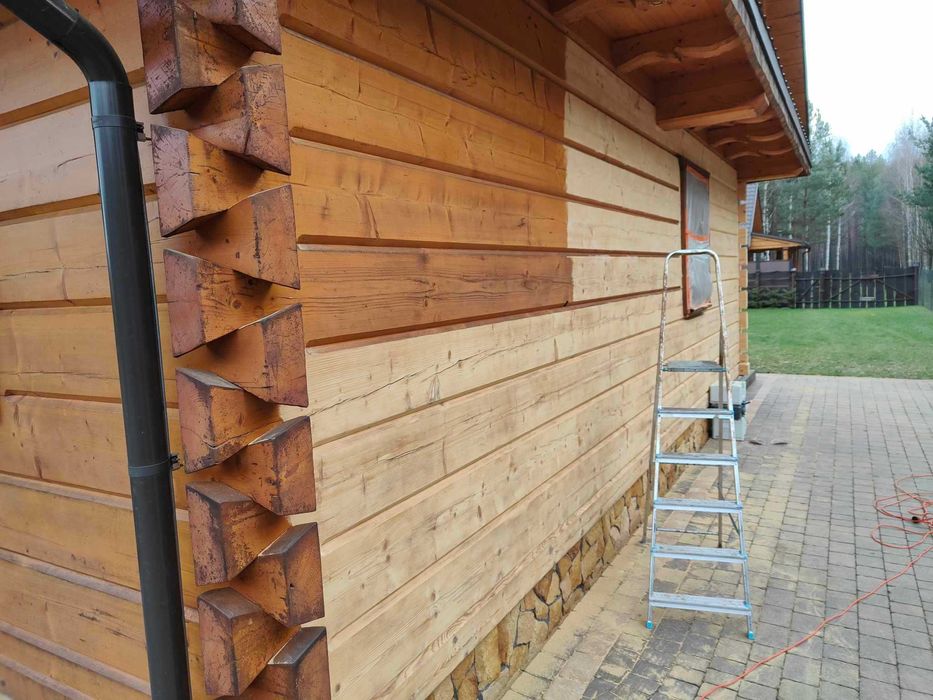 Renowacja ,Szlifowanie Malowanie elewacji drewnianych