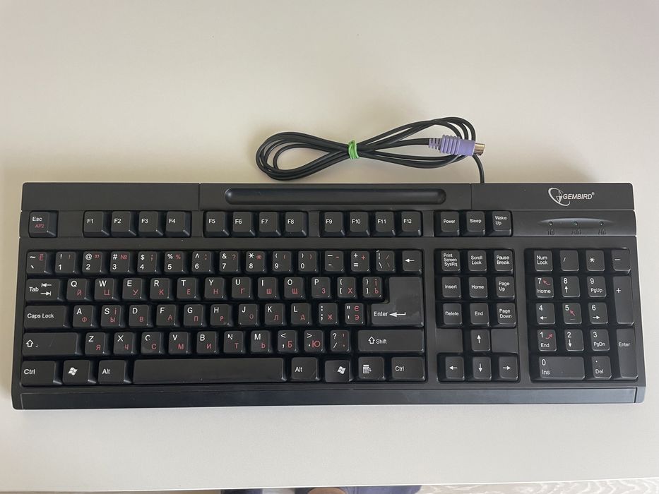 Старая Клавиатура для ПК с розьемом PS/2 клавіатура клава HP Gembird