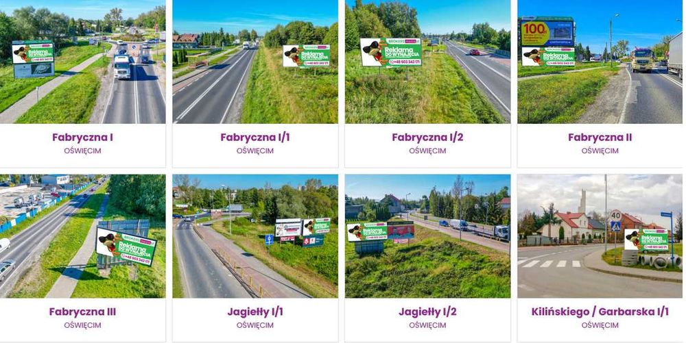 Reklama Billboard Oświęcim Centrum miasta Ul. Chemików Wydruk i montaż