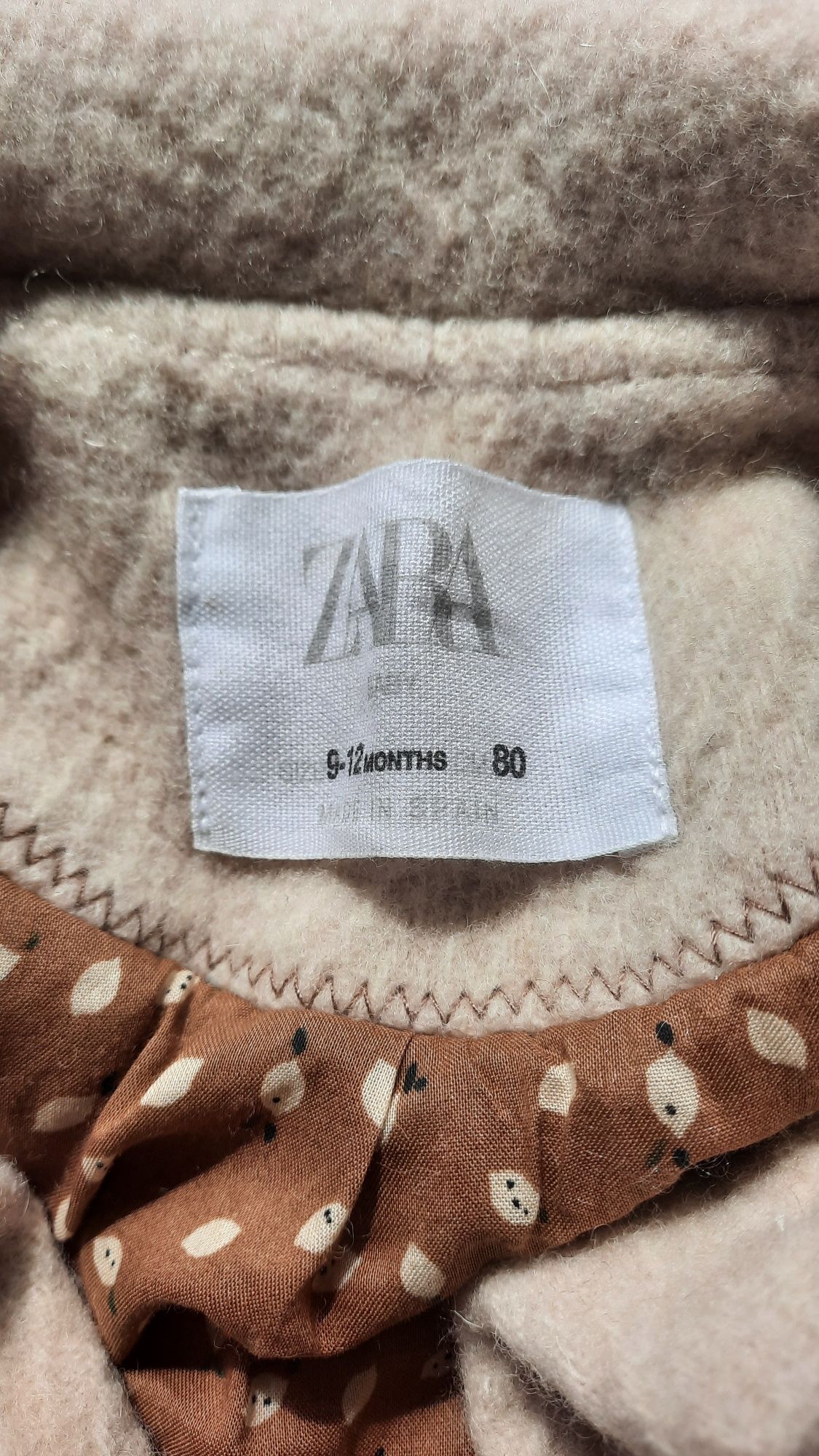 Płaszczyk Zara roz. 80 chrzest