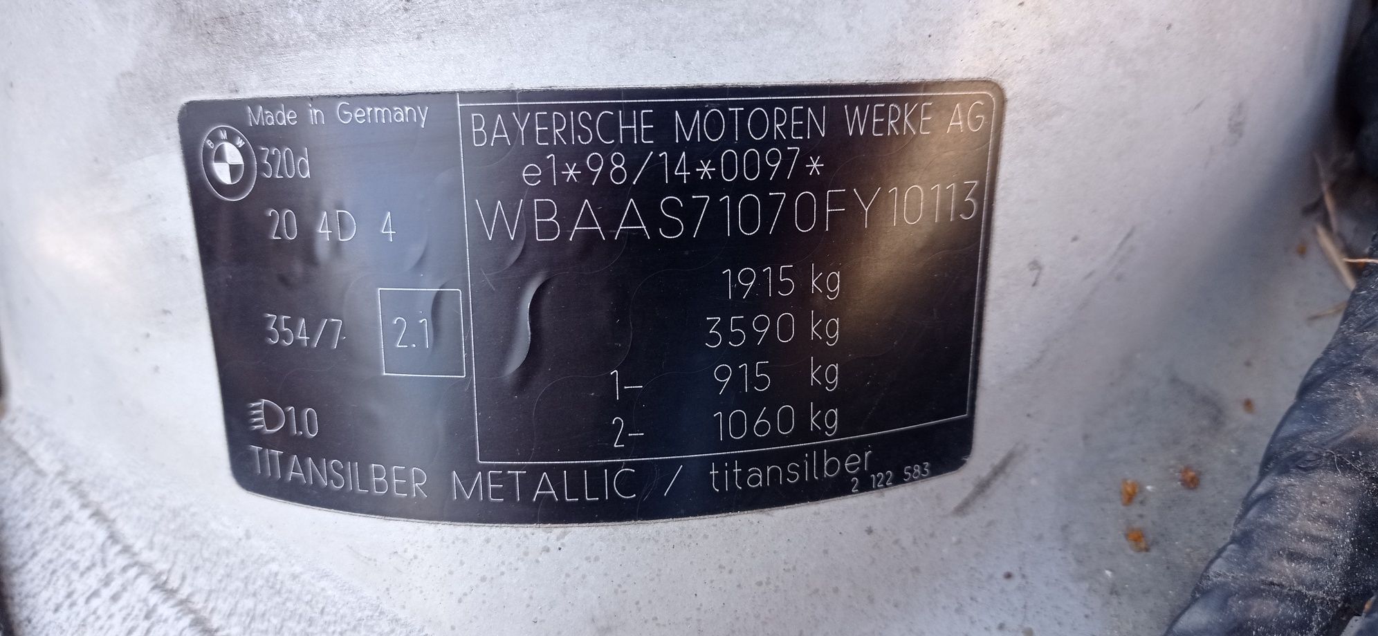 BMW E46 E60 E90 M47 320D 520D przepływomierz powietrza /lift