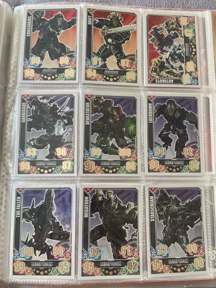 Topps-Transformers album z pełną kolekcją kart