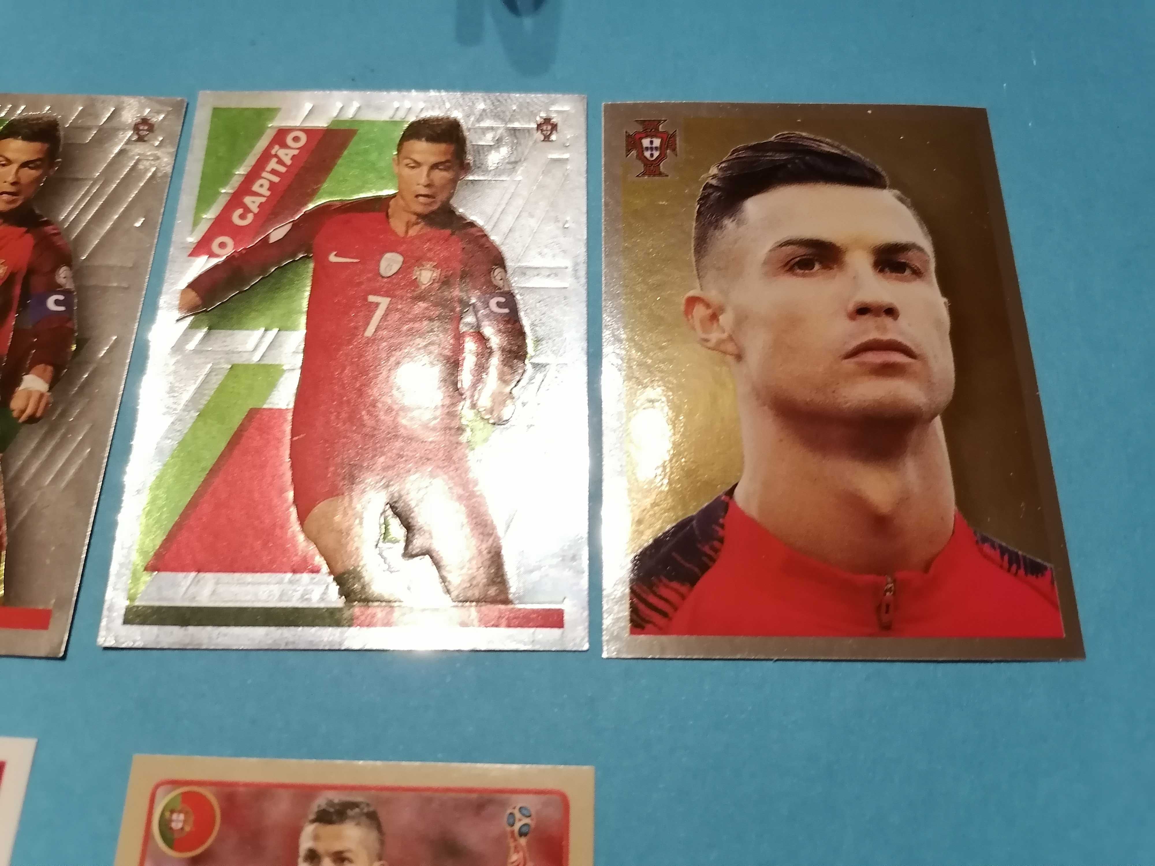 Cromos Seleção Portuguesa Ronaldo , Eusébio e Coluna