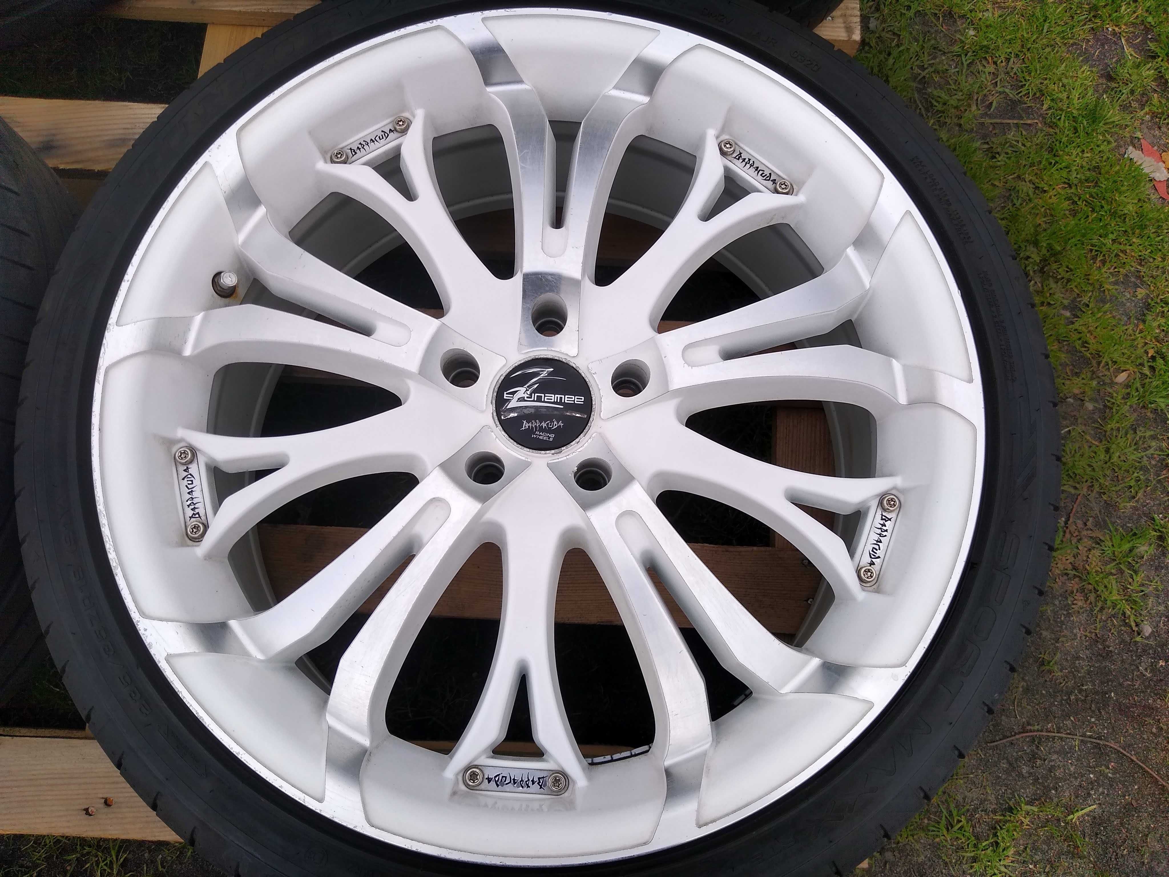 Alufelgi 19 cali 5x112 BARRACUDA White + opony letnie Audi VW Mercedes