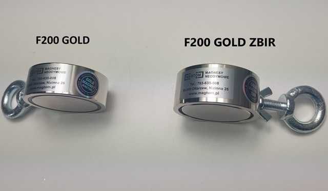 Magnes neodymowy do poszukiwań F200 GOLD ZBIR 75x32 NOWOŚĆ MAGTOM