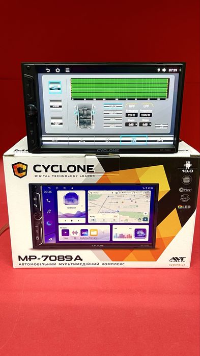 Магнітола Cyclone 7089A-2DIN з GPS, BT, CarPlay, WIFI, DSP, QLED