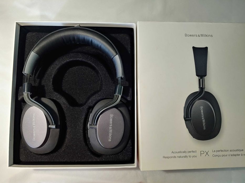 Bowers & Wilkins PX: оригинал Англия, кожа/металл, ANC, APTX-HD