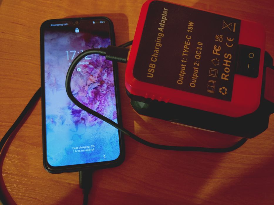 Adapter Parkside Powerbank Ładowarka usb-C + A PD QC Power Delivery