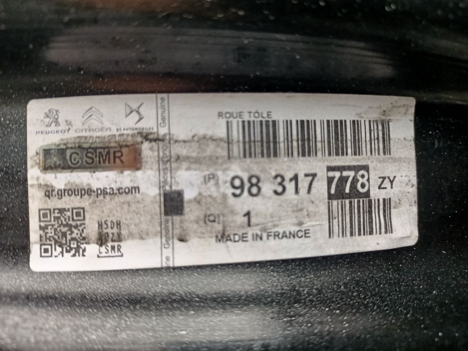 CITROËN Berlingo 3 поколение (2018-2024) Диск 98317778, 6.5Jx15