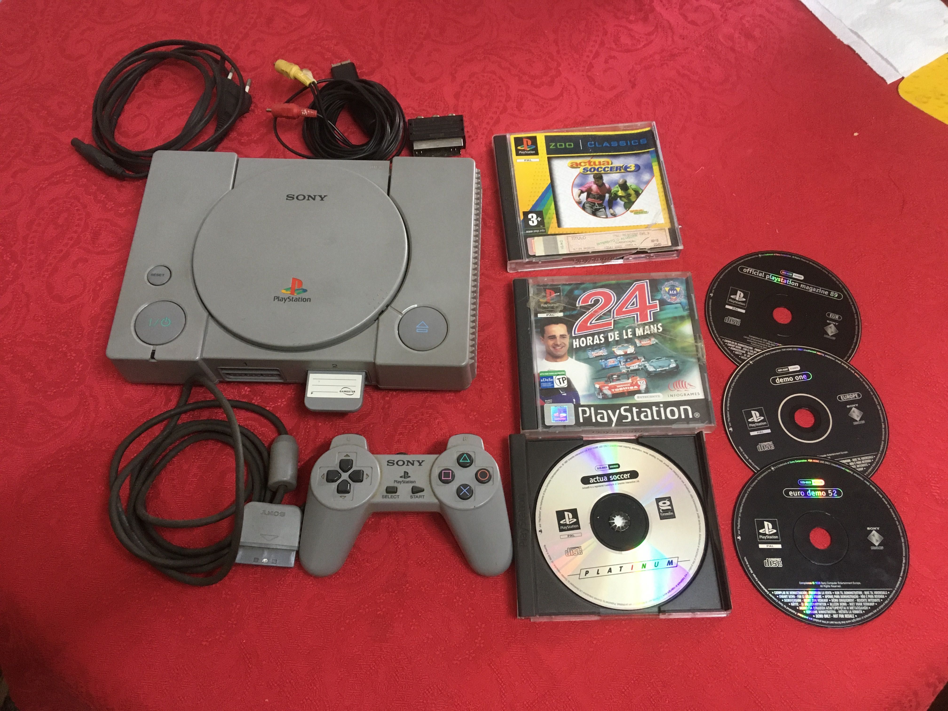 PlayStation 1 PSX - comando original, cartão memória-jogos- completa