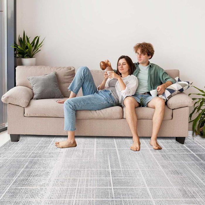 Miękki Dywan 200x300 do salonu nowoczesny krótki włos antypoślizgowy