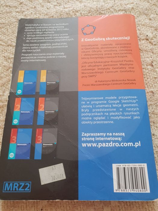 Zbiór zadań matematyka 2 dla LO technikum zakres rozszerzony