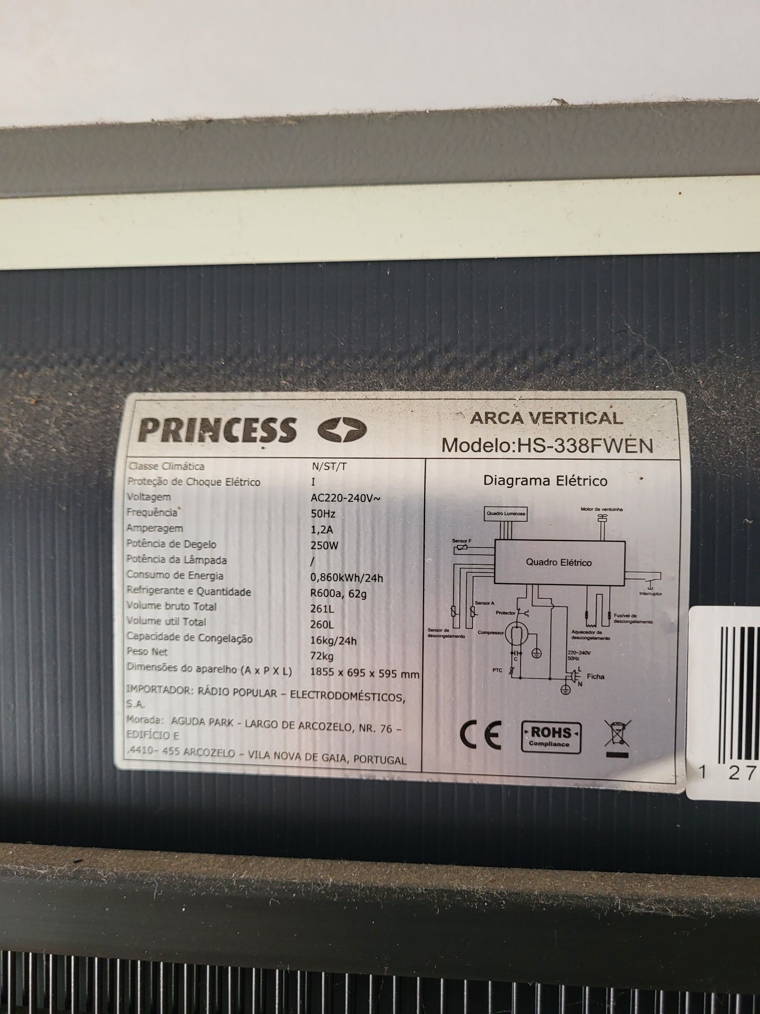 Arca vertical Princess HS-338FWEN