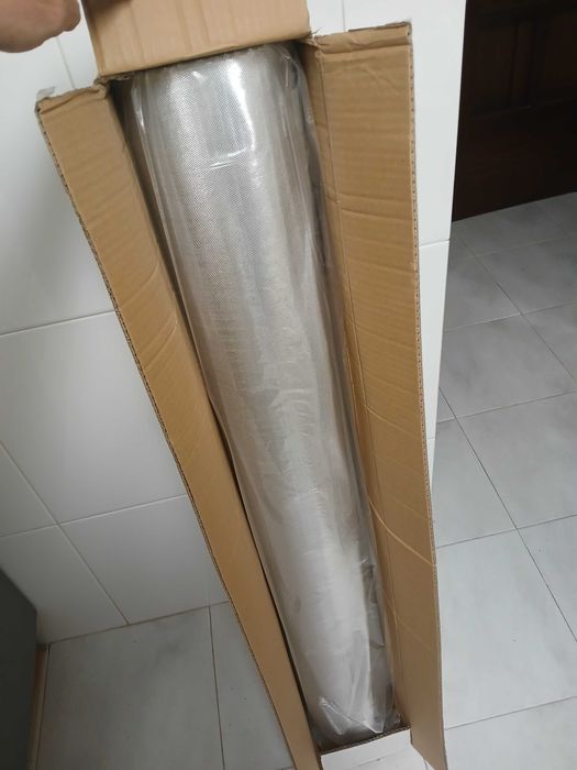 Rolo Película 1.22mx100m Diamond Foil Silver Chapa Difusão Prata