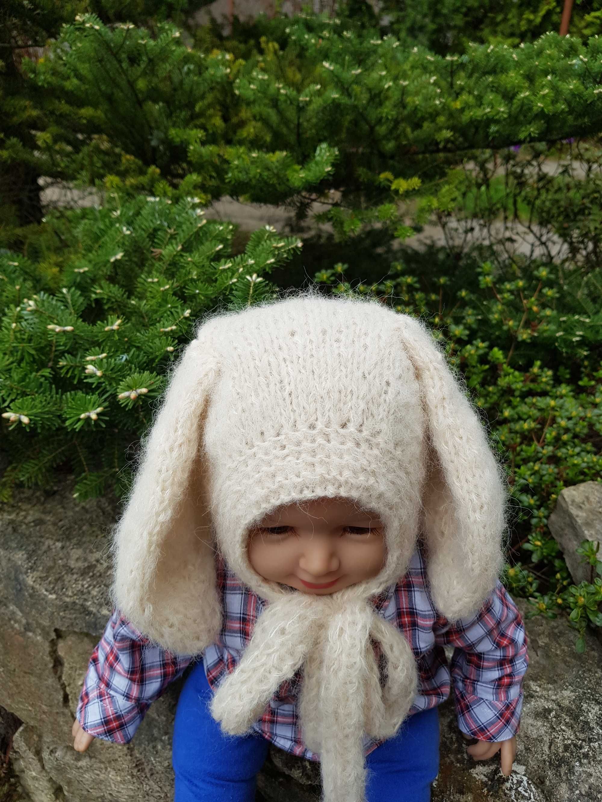 Czapka Króliczek ecru 50/52