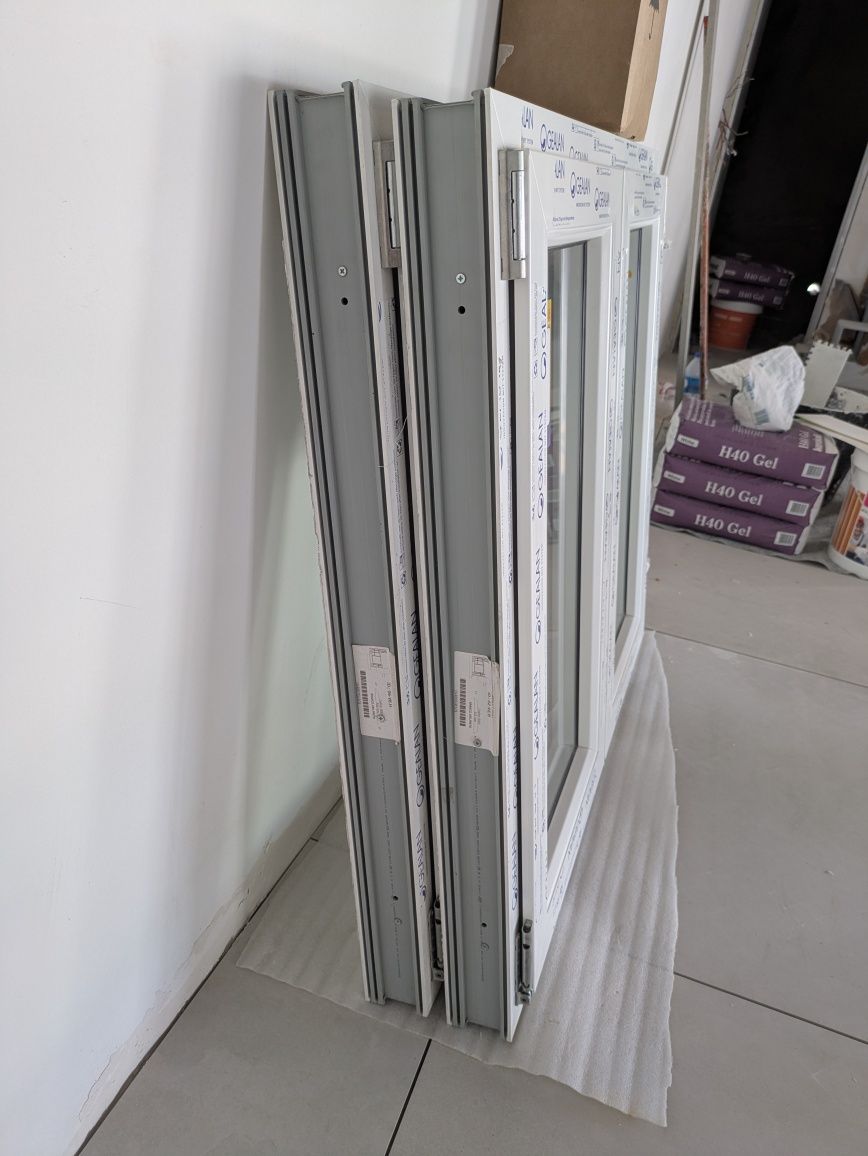 2 Janelas PVC novas - Perfil GEALAN branco