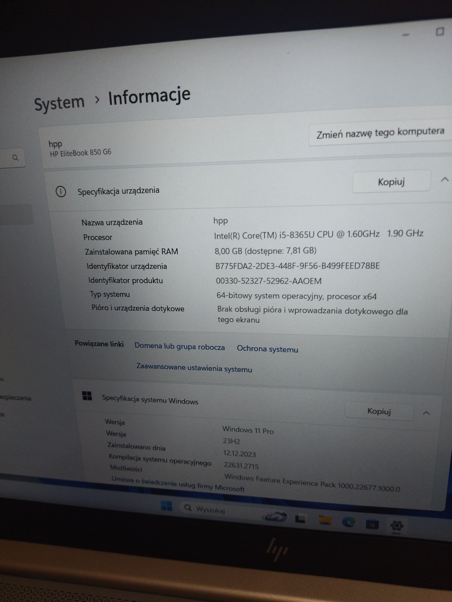 Laptop HP EliteBook