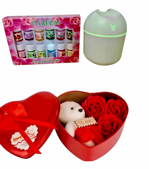 Zestaw 48 sztuk olejków eterycznych z nawilżaczami powietrza LED