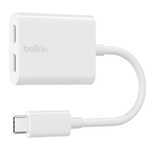 Belkin Rockstar Dual USB-C Audio + Charge Adapter 60W iPhone iPad