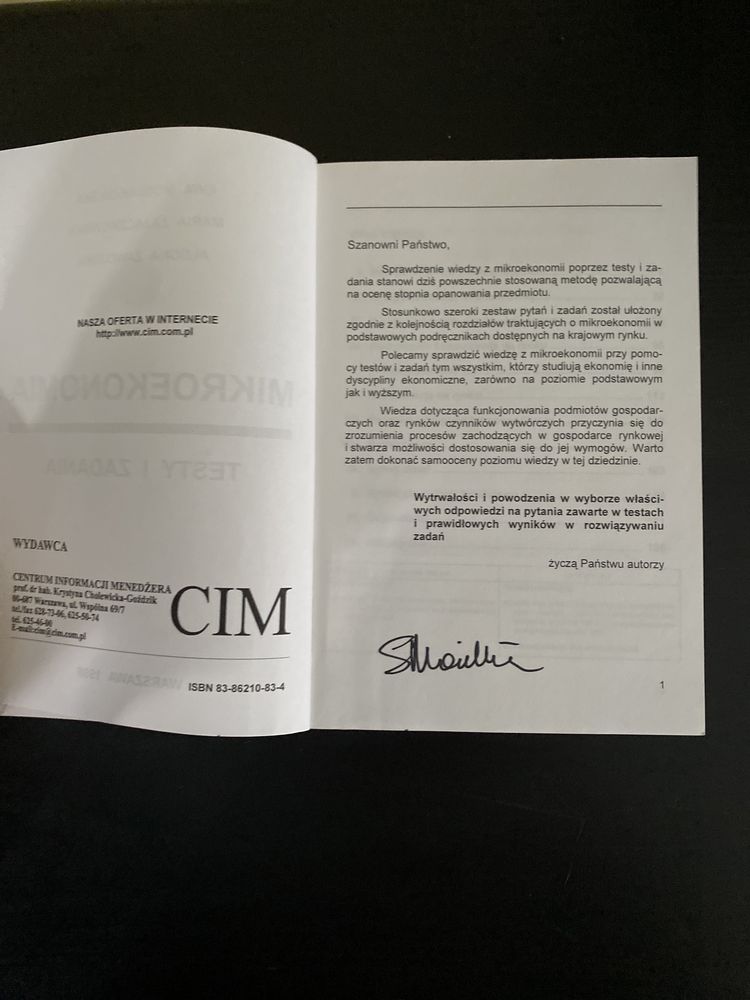 Mikroekonomia testy i zadania